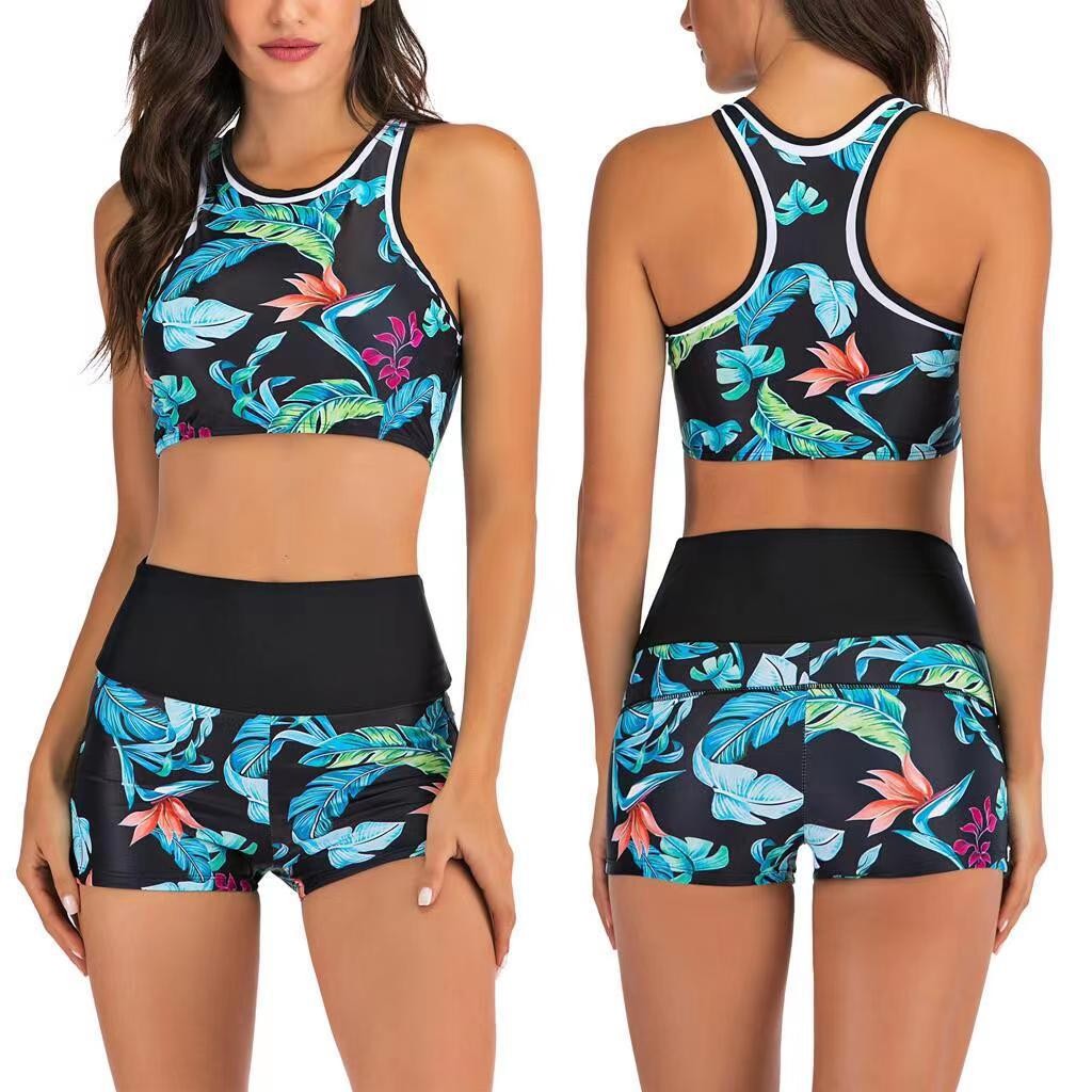 Shorts - Biquíni Y2K Feminino Tankini com Shorts,