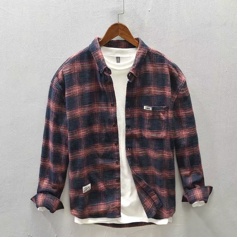 Flannel Plaid Shirt Heavy Weight - Camisa Casual Xadrez Nova Coleção Primavera/Outono