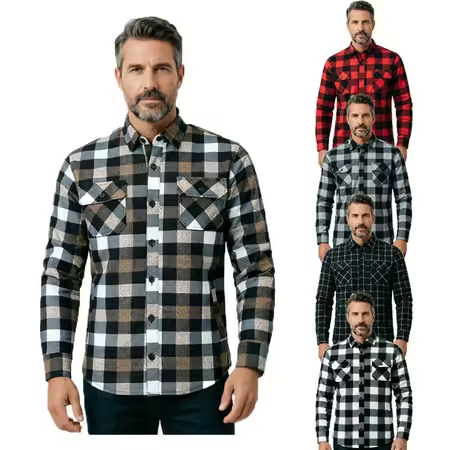 Flannel Plaid Shirt Heavy Weight - Camisa Xadrez Pesada de Manga Longa