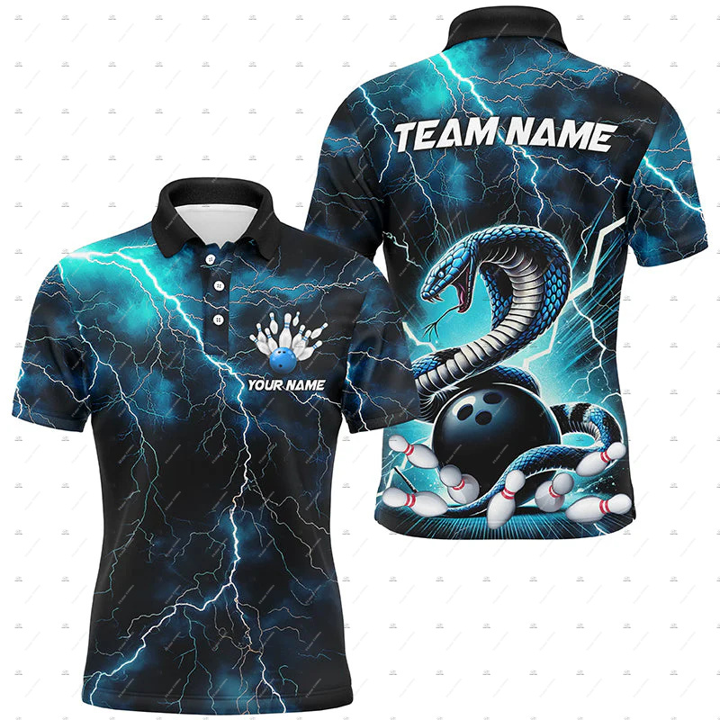Short Sleeve Bowling Shirt Retro - Camisas Polo de Manga Curta Personalizadas