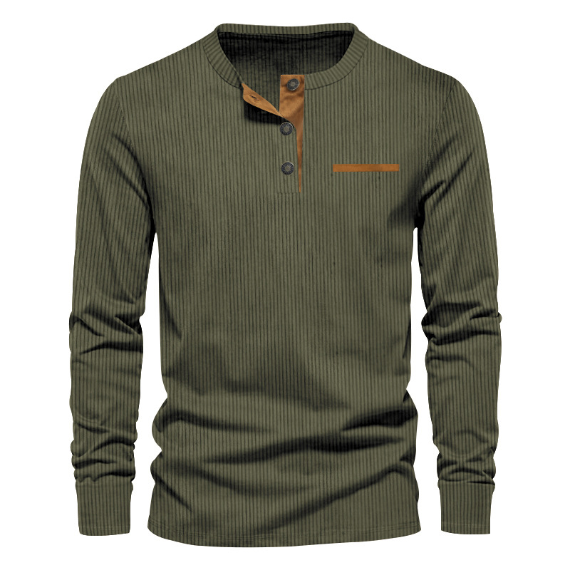 Nova camiseta masculina de man - Corduroy Button Up Shirt Men avaliação e preço
