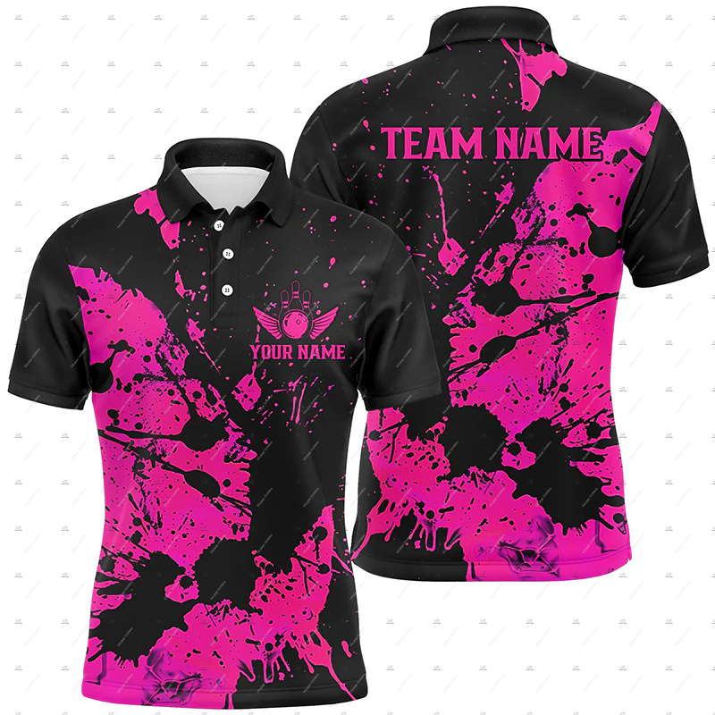 Camisas Polo de Manga Curta Pe - Short Sleeve Bowling Shirt Retro avaliação e preço