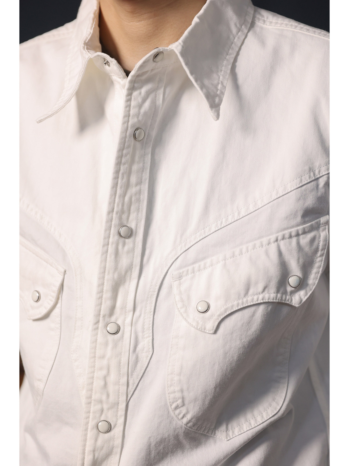 Camisa Cowboy Western Simples, - Mens Western Denim Pearl Snap Shirt avaliação e preço
