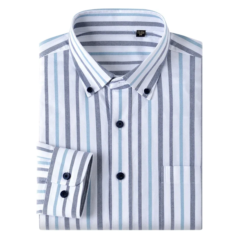 Camisa de manga longa de alta  - Oxford Cotton Casual Shirt Business avaliação e preço