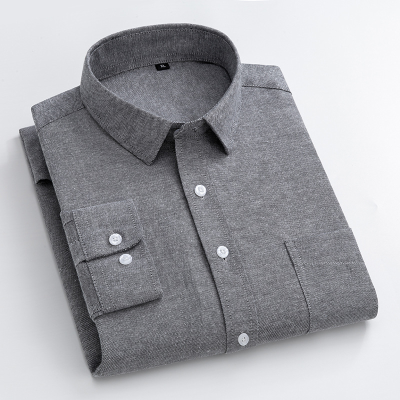 Azul marinho oxford camisa mas - Oxford Cotton Casual Shirt Business avaliação e preço