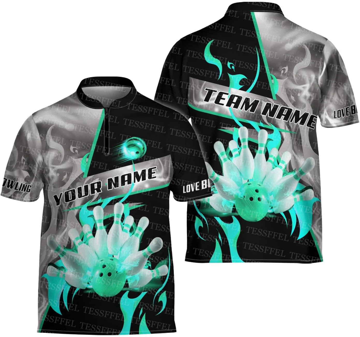 Nome personalizado graffiti ch - Short Sleeve Bowling Shirt Retro avaliação e preço