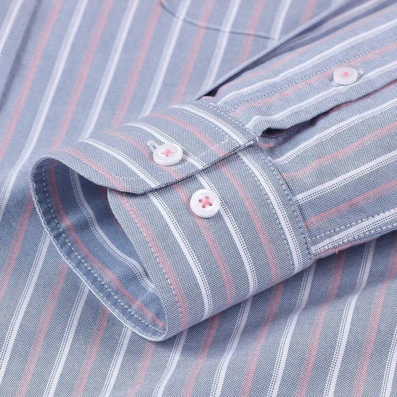 Camisa Masculina de Manga Long - Oxford Cotton Casual Shirt Business avaliação e preço