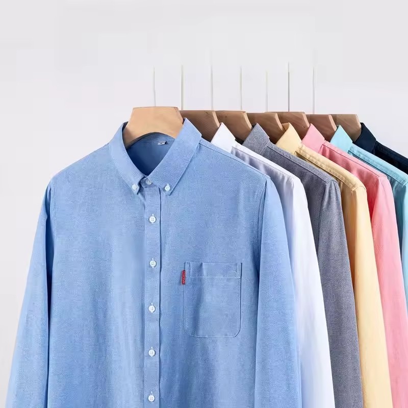 100% algodão puro camisa de ne - Oxford Cotton Casual Shirt Business avaliação e preço