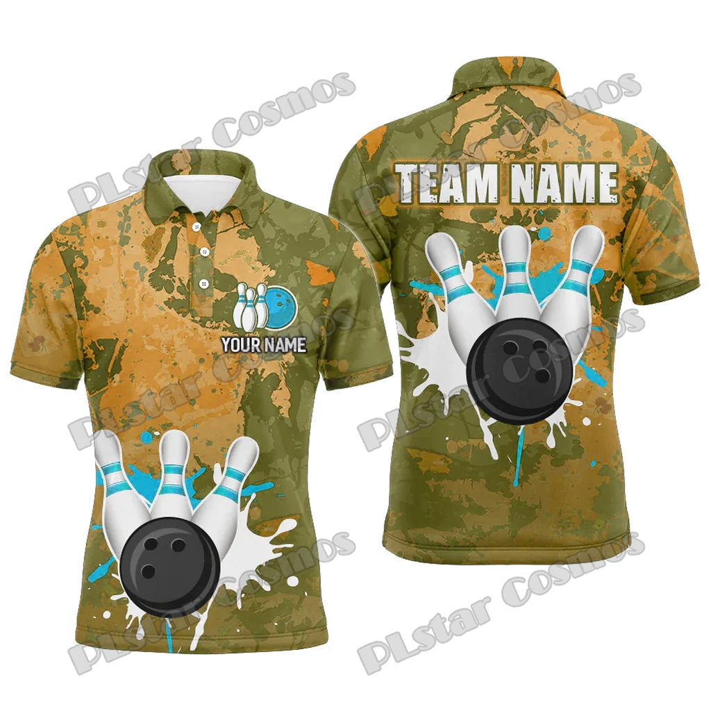 Camisa Polo Masculina Personal - Short Sleeve Bowling Shirt Retro avaliação e preço