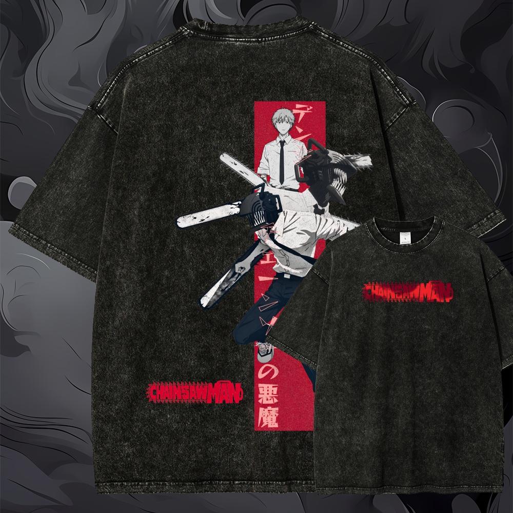 Camiseta Oversized Chainsaw Ma - Acid Wash Vintage Graphic T Shirt avaliação e preço