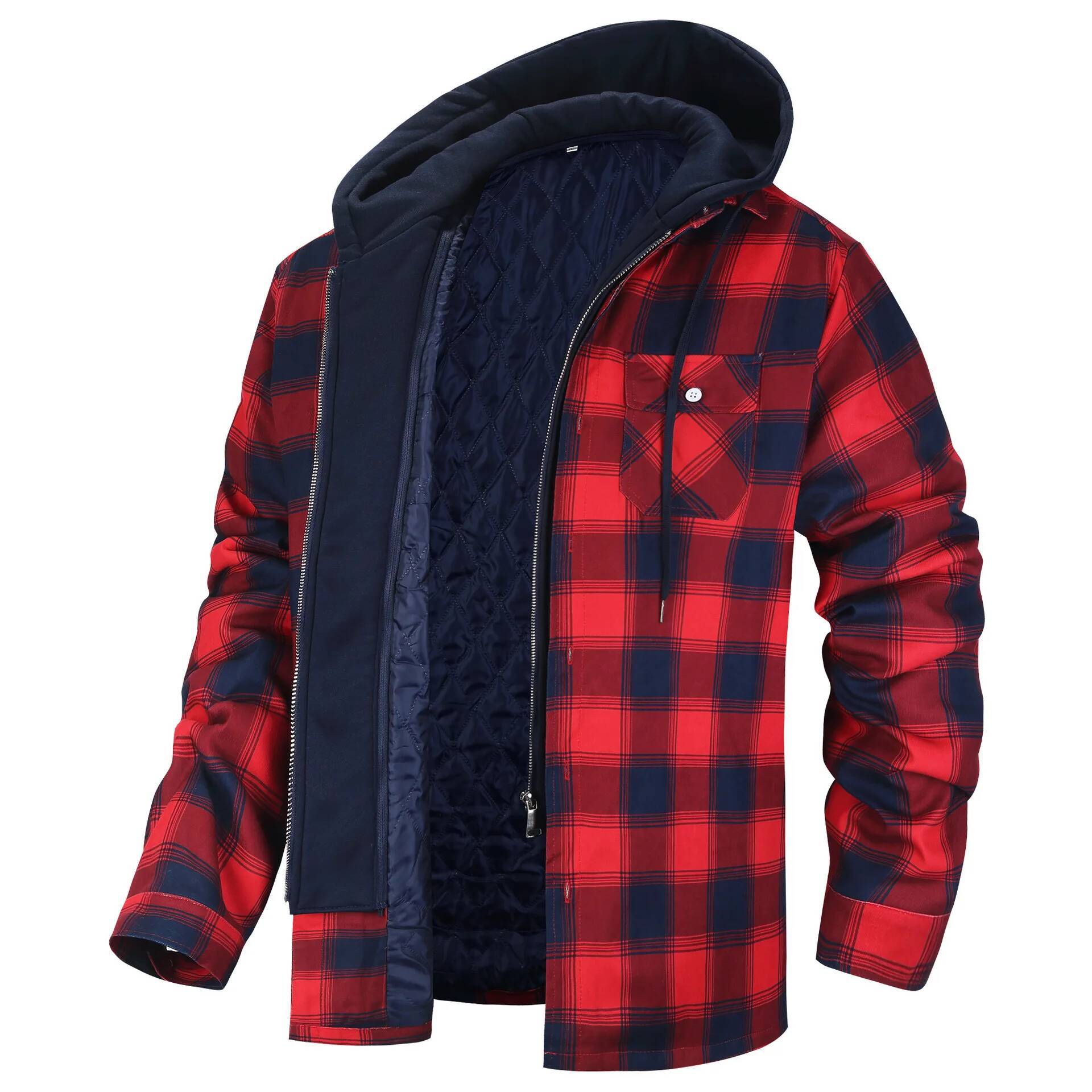Jaqueta xadrez de flanela de i - Flannel Plaid Shirt Heavy Weight avaliação e preço