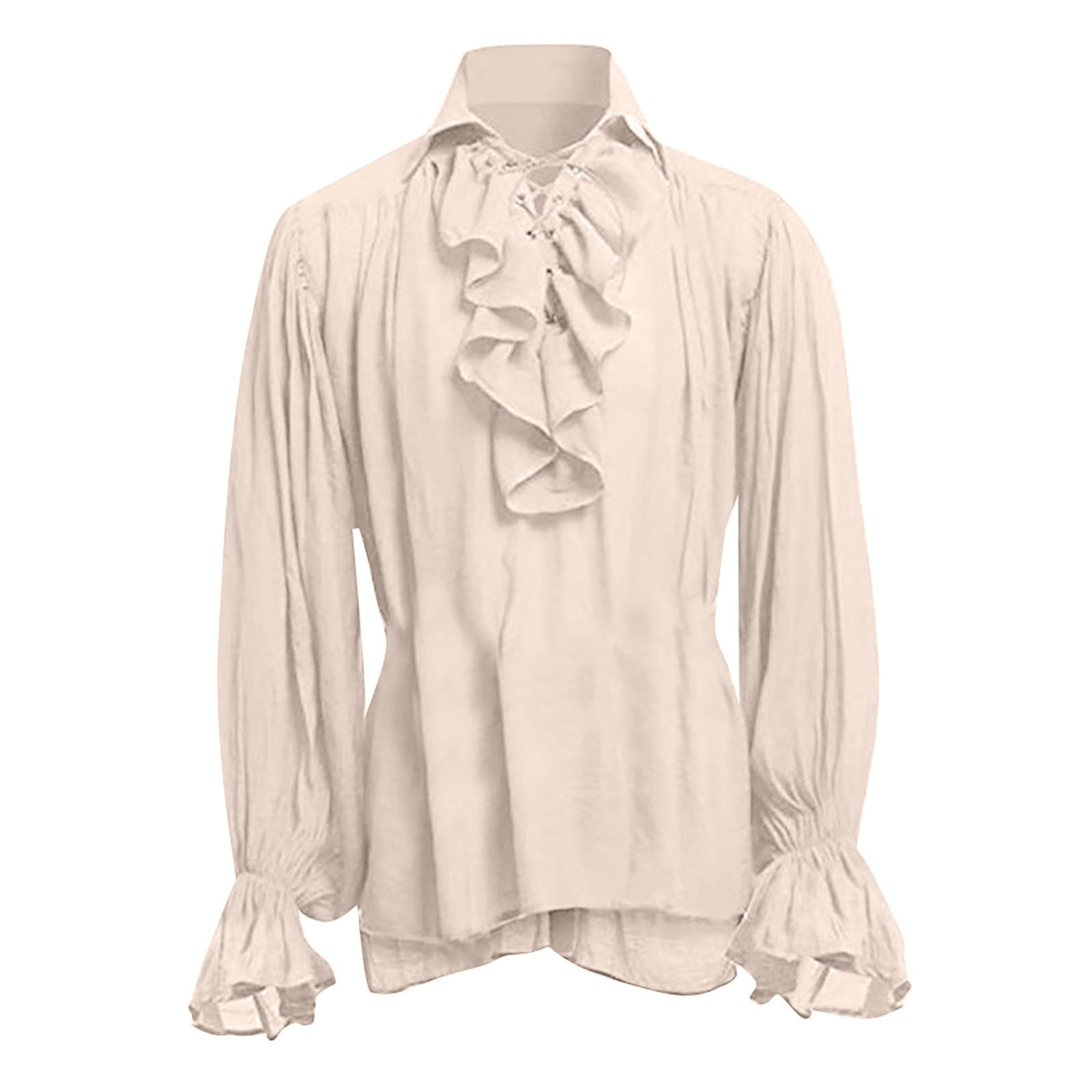 Camisa masculina de halloween  - Medieval Gothic Lace Up Pirate Shirt avaliação e preço