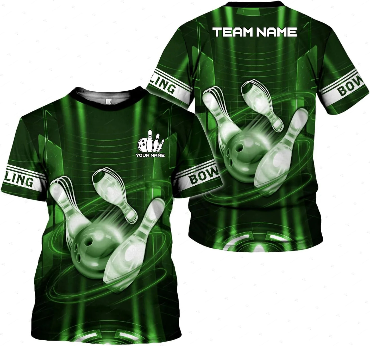 Nome personalizado gradiente b - Short Sleeve Bowling Shirt Retro avaliação e preço