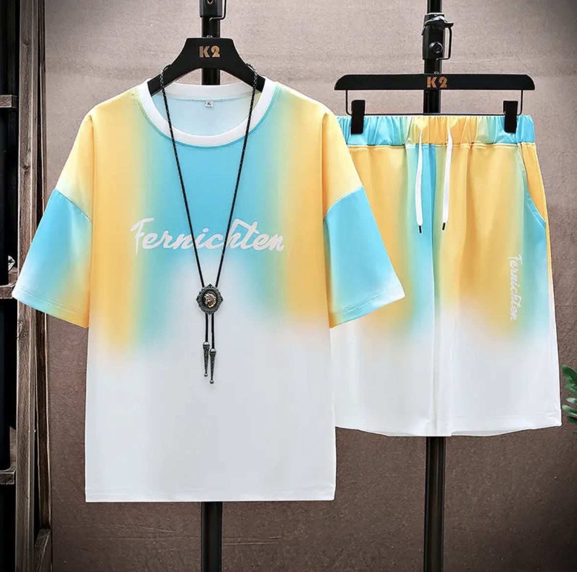 Novo conjunto de verão em seda - Shirts avaliação e preço
