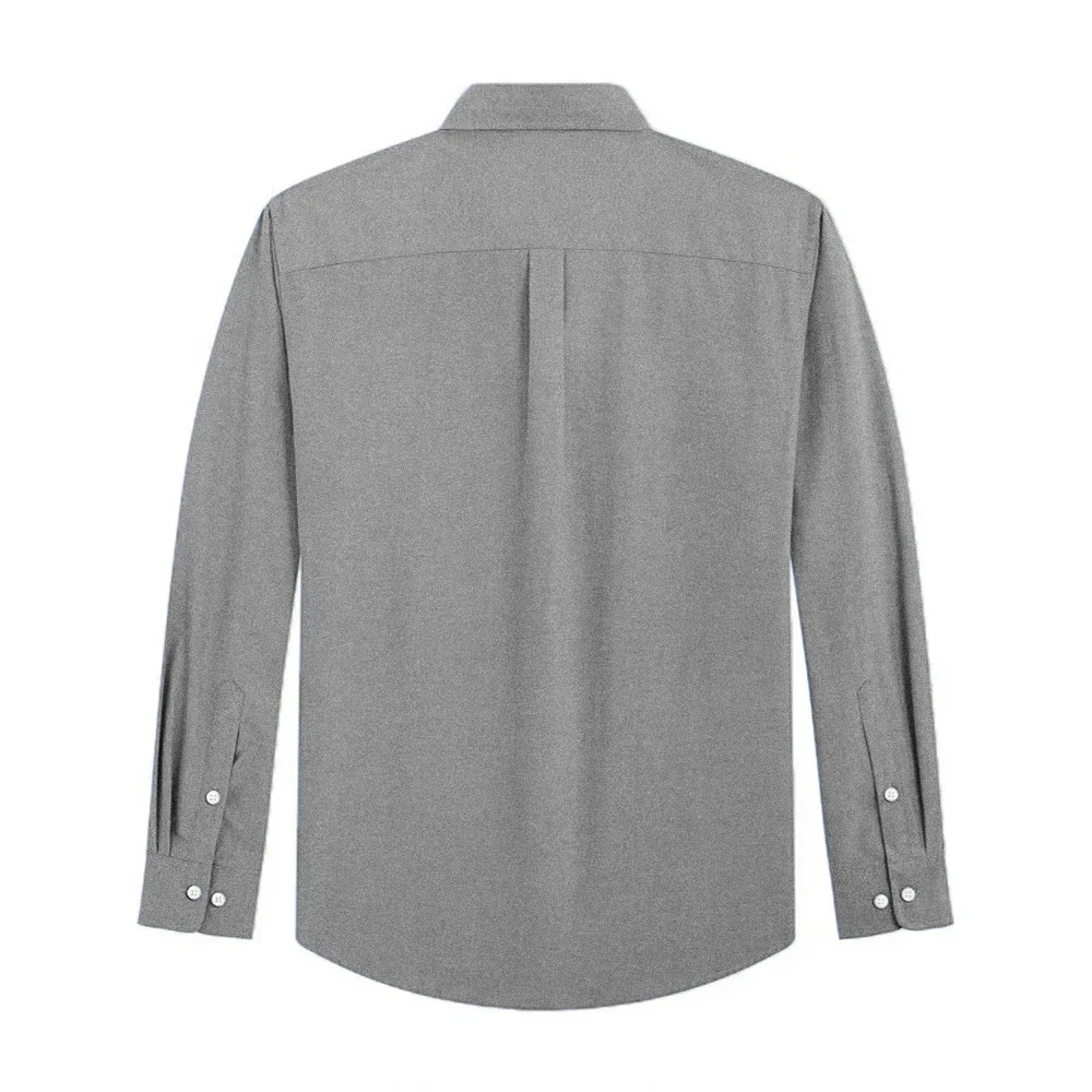 Camisas masculinas de manga co - Oxford Cotton Casual Shirt Business avaliação e preço